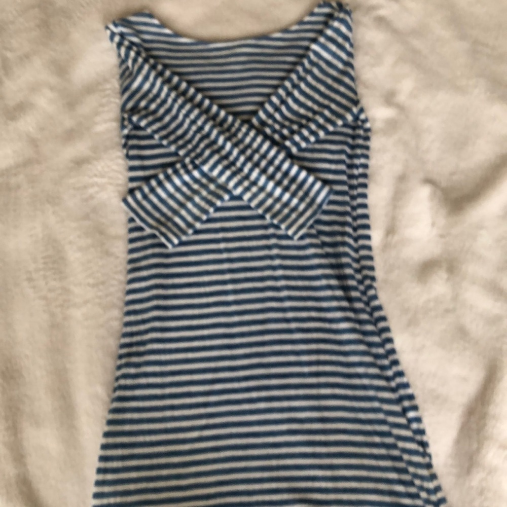 Blue striped long sleeve Benetton dress :)
